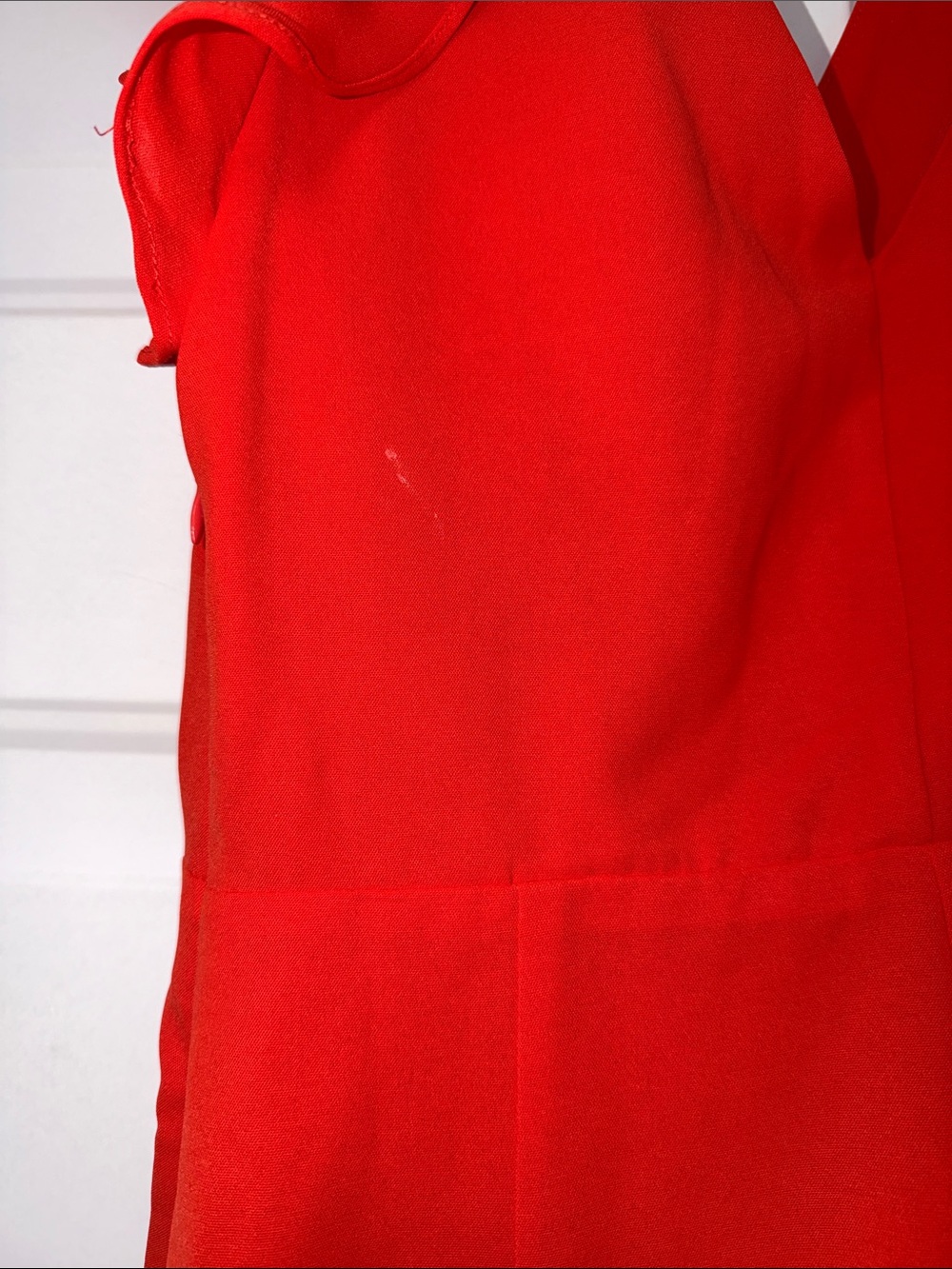 Pink Lily Red Orange Ruffle-Trim Mini Dress - Picture 3 of 6